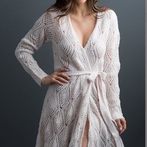 Lemon Rosewater Lollipop Cozy Knit Pink Robe